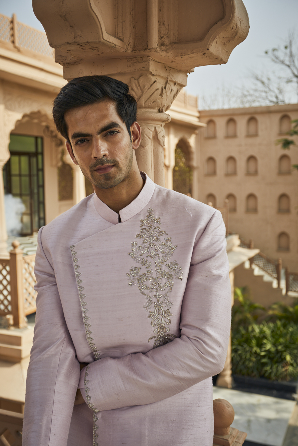 Alternate view of LILAC INDOWESTERN SHERWANI