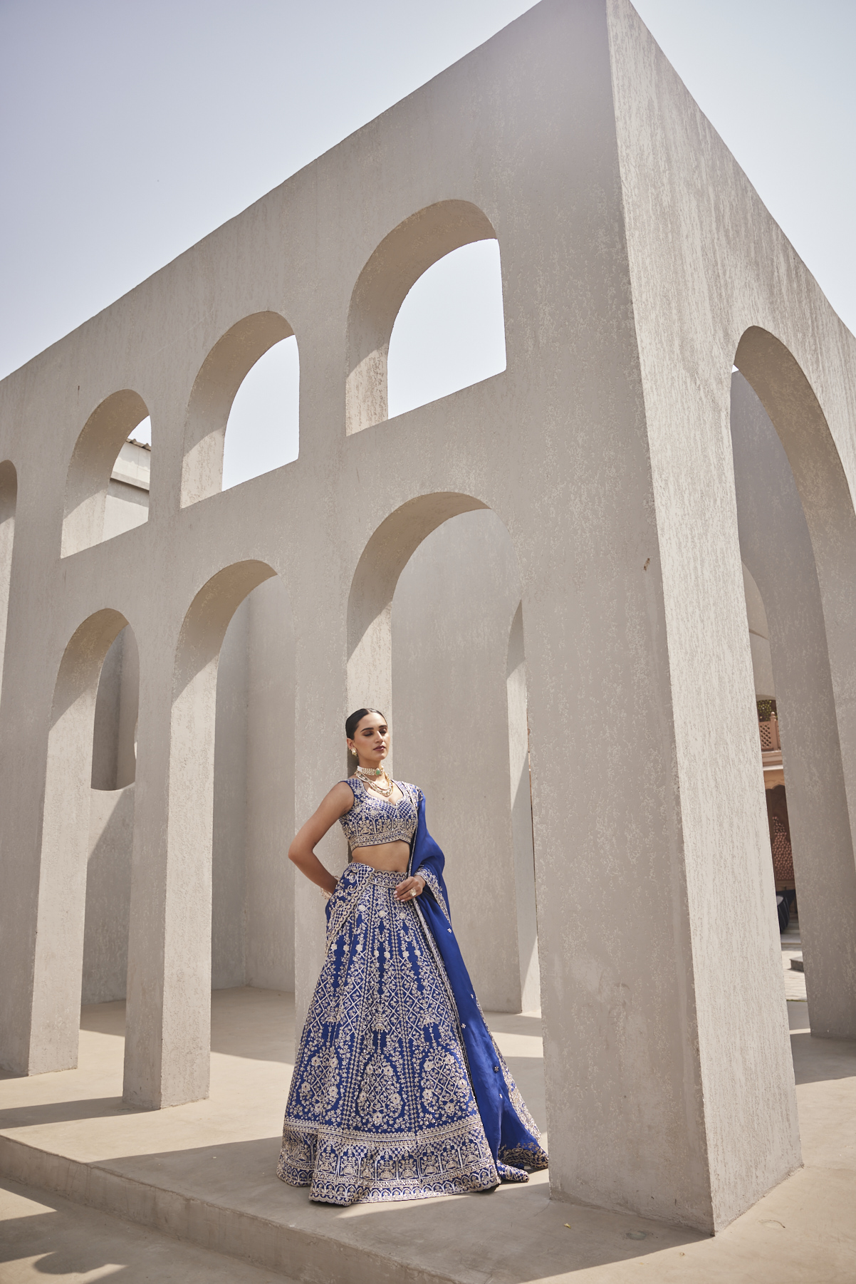 SAPPHIRE BLUE BRIDAL LEHENGA